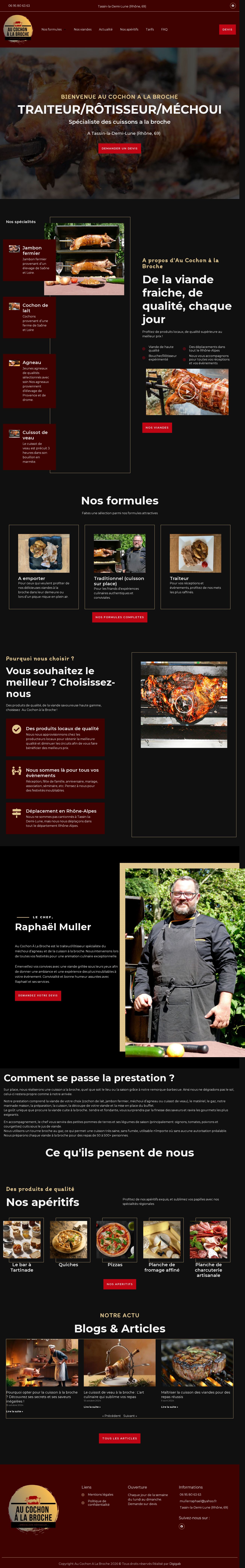 Aperçu du site Au Cochon à la Broche