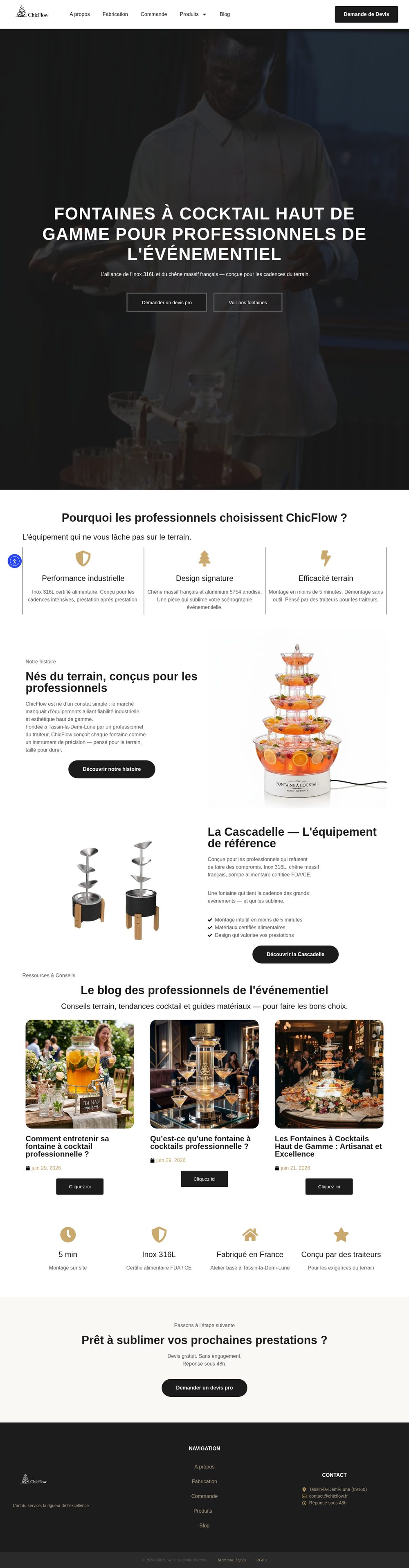 Aperçu du site ChicFlow