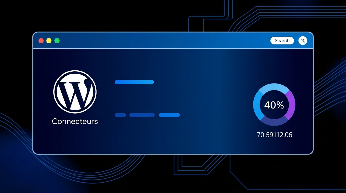 Panneau de connecteurs IA de WordPress 7.0 avec compteur de tokens