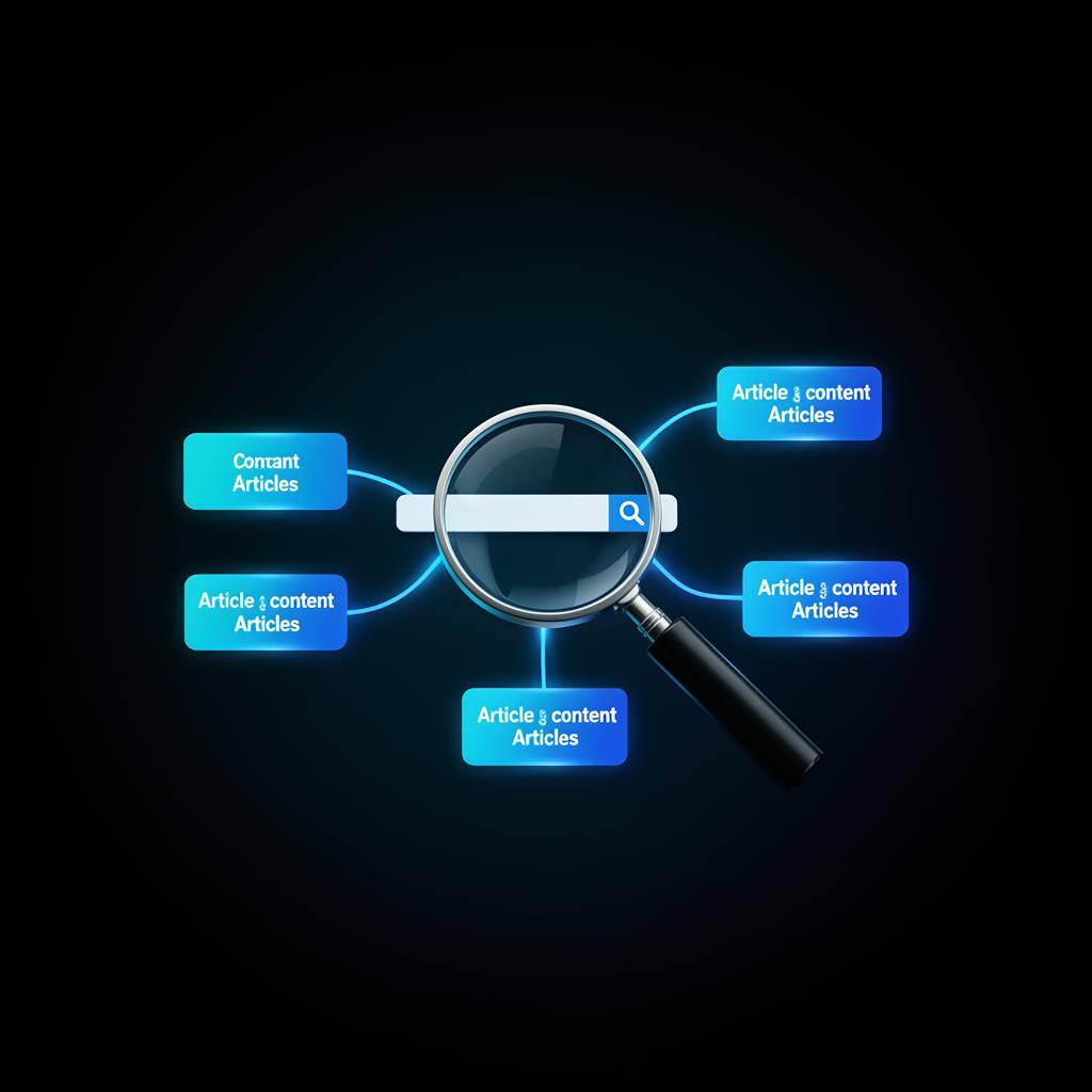 Mot-clé longue traîne relié à un cocon sémantique d'articles SEO